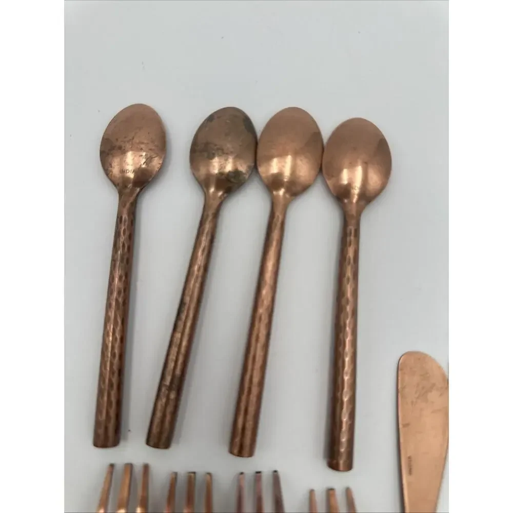 Gold And Rose Gold Plated Appetizer Silverware India 24 Pieces